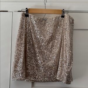 Old Navy Champagne Sequin Mini Skirt